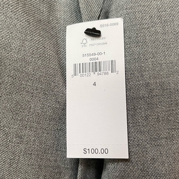 Banana Republic Factory NWT Sz 4 Ryan pant and matching Gray twill blazer - Picture 4 of 16